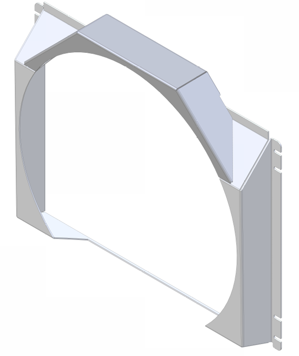 Wizard Cooling Inc - 1967-1970 Ford Mustang (20" Wide Core) Aluminum (SMALL BLOCK SHROUD for OEM Fan) - 339-005SB