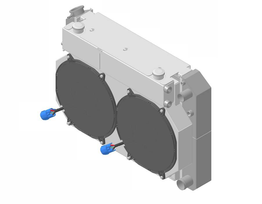 Wizard Cooling Inc - 20.75" Core Various GM Applications Aluminum Radiator (SUPERCHARGED LS SWAP, BRUSHLESS) - 331-208LSBLACINXX300