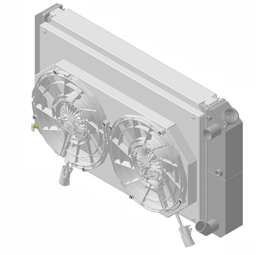 Wizard Cooling Inc - 1967-1972 Chevrolet Trucks Aluminum Radiator (LT SWAP) w/ Shroud Brushless 12" Fans - 366-102LTBL