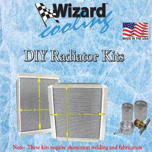 Wizard Cooling Inc - DIY RADIATOR KITS 28" x  19" STANDARD CORE 1" TUBES