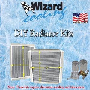 Wizard Cooling Inc - DIY RADIATOR KITS 22" x  19" 1.25" TUBES