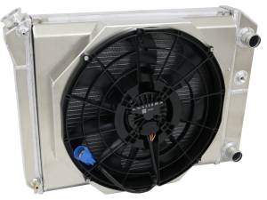 Wizard Cooling Inc - Wizard Cooling - 20.75" Core Various GM Applications Aluminum Radiator (LS Motor Swap, W/ Brushless fan) - 331-208LSBL