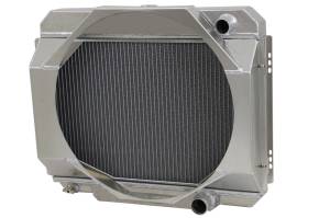 Wizard Cooling Inc - 1967-1970 Ford Mustang (24" Wide Core) Aluminum Radiator WITH SHROUD - 338-105BB