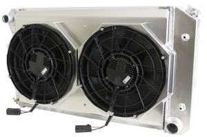 Wizard Cooling Inc - Wizard Cooling - 28.25" Various GM Applications Aluminum Radiator w/ BRUSHLESS FANS - 361-212BL