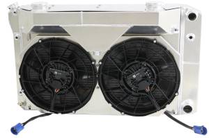 Wizard Cooling Inc - Wizard Cooling - 26.25" Various GM Applications Aluminum Radiator (LS SWAP, BRUSHLESS Fan Options) - 562-212LSBLACINXX