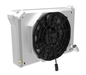 Wizard Cooling Inc - Wizard Cooling - 1966-1968 Chevrolet Corvette B/B Aluminum Radiator With Single Brushless Fan Shroud - 615-208BL