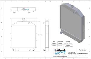 Wizard Cooling Inc - 1942-1952 Ford Trucks Aluminum Radiator - 98500-210