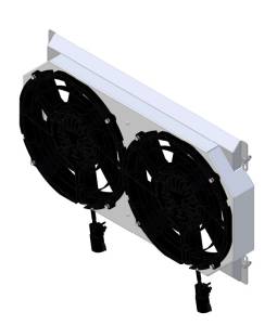 Wizard Cooling Inc - 1967-1970 Ford Mustang - (SHROUD w/ BRUSHLESS FANS) - 379-002BL300- 3.5" Thick