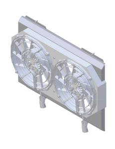Wizard Cooling Inc - 1969-1971 Ford Galaxie, 1971-1972 Mustang (SHROUD w/ BRUSHLESS FANS) - 381-002BL300
