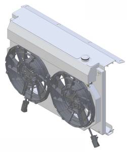 Wizard Cooling Inc - 12" BRUSHLESS FAN- Package  w/ Expansion Tank for 28.25" Core Radiators- 361-002BL300225XR (SB/ BB Motors)