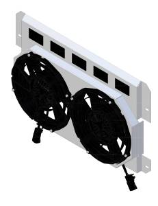 Wizard Cooling Inc - 1961-1964 Ford Truck (SHROUD w/ BRUSHLESS FANS) - 98508-002BL300