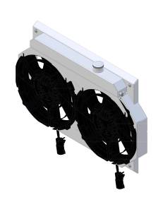 Wizard Cooling Inc - 1967-1969 Camaro/ Z28/ Firebird (SHROUD w/ BRUSHLESS FANS & EXPANSION TANK / LEFT CONNECTION) - 370-002BLXL300 (for LS Radiators)