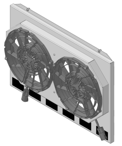 Wizard Cooling Inc - 1980-84 Ford Bronco & F-Series Truck (SHROUD w/ BRUSHLESS FANS) - 561-002BL300