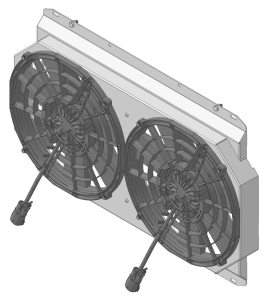 Wizard Cooling Inc - 1985-97 Ford F-Series & Bronco (SHROUD w/ BRUSHLESS FANS, 500 WATT) - 1451-002BL500