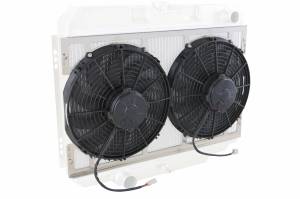 Wizard Cooling Inc - 1967-1969 Ford Fairlane - (BRACKET w/ HIGH PERFORMANCE FANS)  - 270-003HP- 3.5" Thick