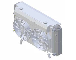 Wizard Cooling Inc - 28.25" Various GM Applications Aluminum Radiator (SUPERCHARGED LT SWAP, BRUSHLESS) - 361-212LTBLACINXX300