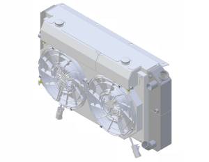 Wizard Cooling Inc - 1967-1972 Chevy Truck Aluminum Radiator (SUPERCHARGED LT SWAP, BRUSHLESS) - 366-212LTBLACINXX300