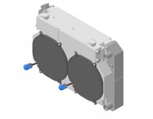 Wizard Cooling Inc - 20.75" Core Various GM Applications Aluminum Radiator (SUPERCHARGED LS SWAP, BRUSHLESS) - 331-202LSBLACINXX300