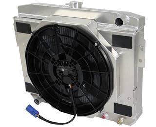 Wizard Cooling Inc - 1974-1978 Ford Mustang II Aluminum Radiator and BRUSHLESS FAN PACKAGE - 514-118BL300