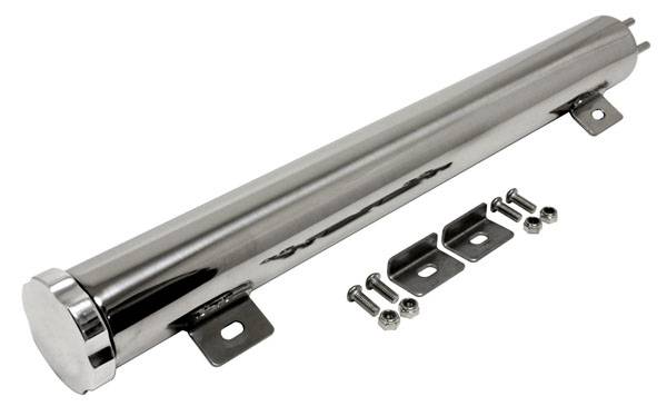 Wizard Cooling Inc - 17" x 2" POLISHED STAINLESS STEEL RADIATOR OVERFLOW TANK