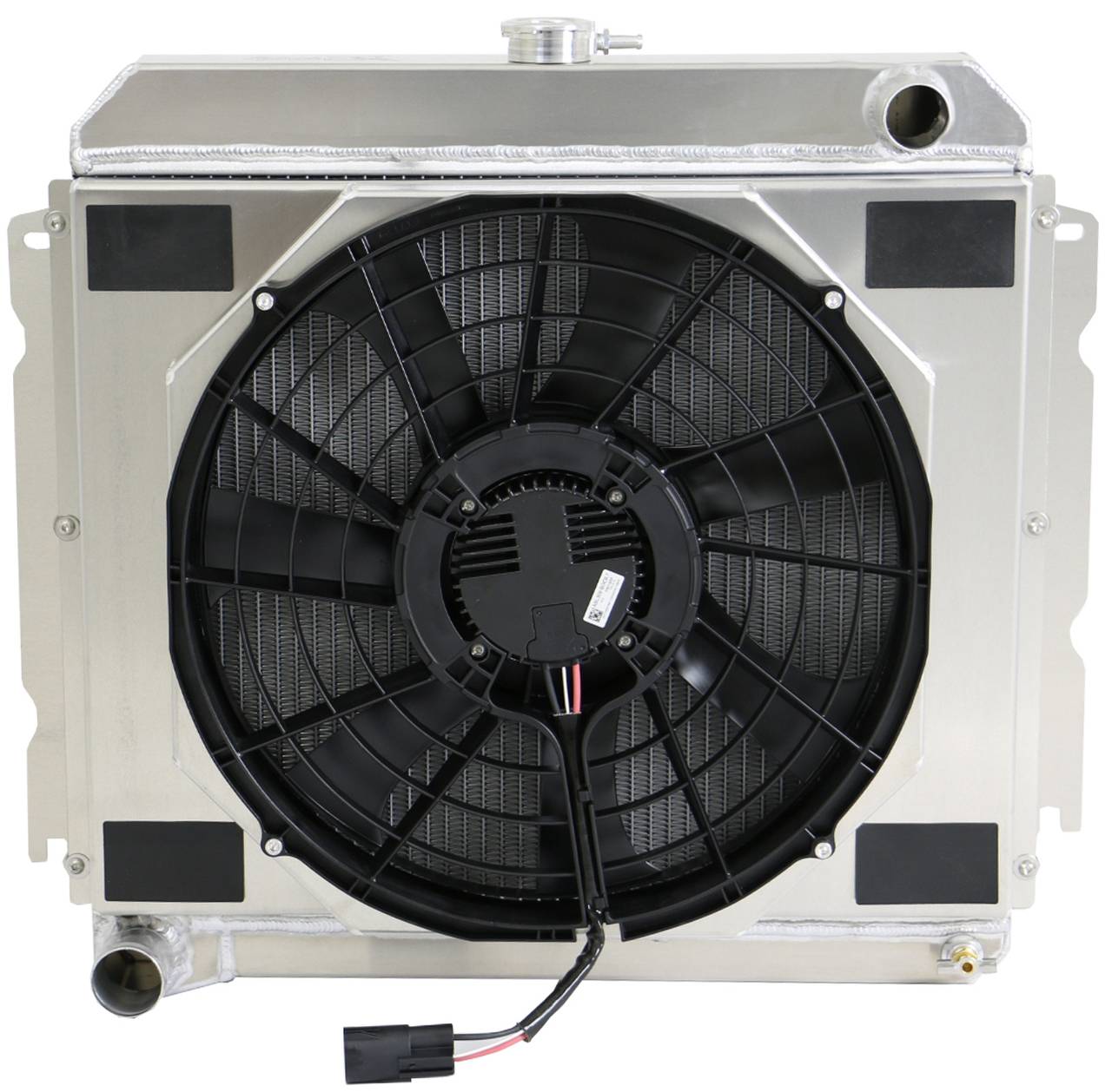 Wizard Cooling Inc - Wizard Cooling - 1966-1969 22" Core Mopar Aluminum Radiator (w/ Brushless fan) - 1636-108BL