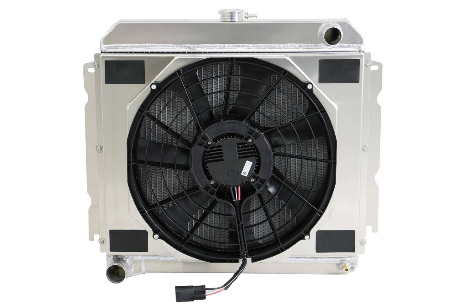 Wizard Cooling Inc - Wizard Cooling - 1966-1969 22" Core Mopar Aluminum Radiator (w/ Brushless fan) - 1636-208BL