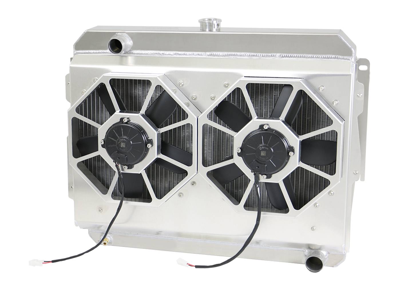 Wizard Cooling Inc - Wizard Cooling - 1966-1969 26" (S/B) Mopar Applications Aluminum Radiator (W/ Brush Fans) - 1638-106PD