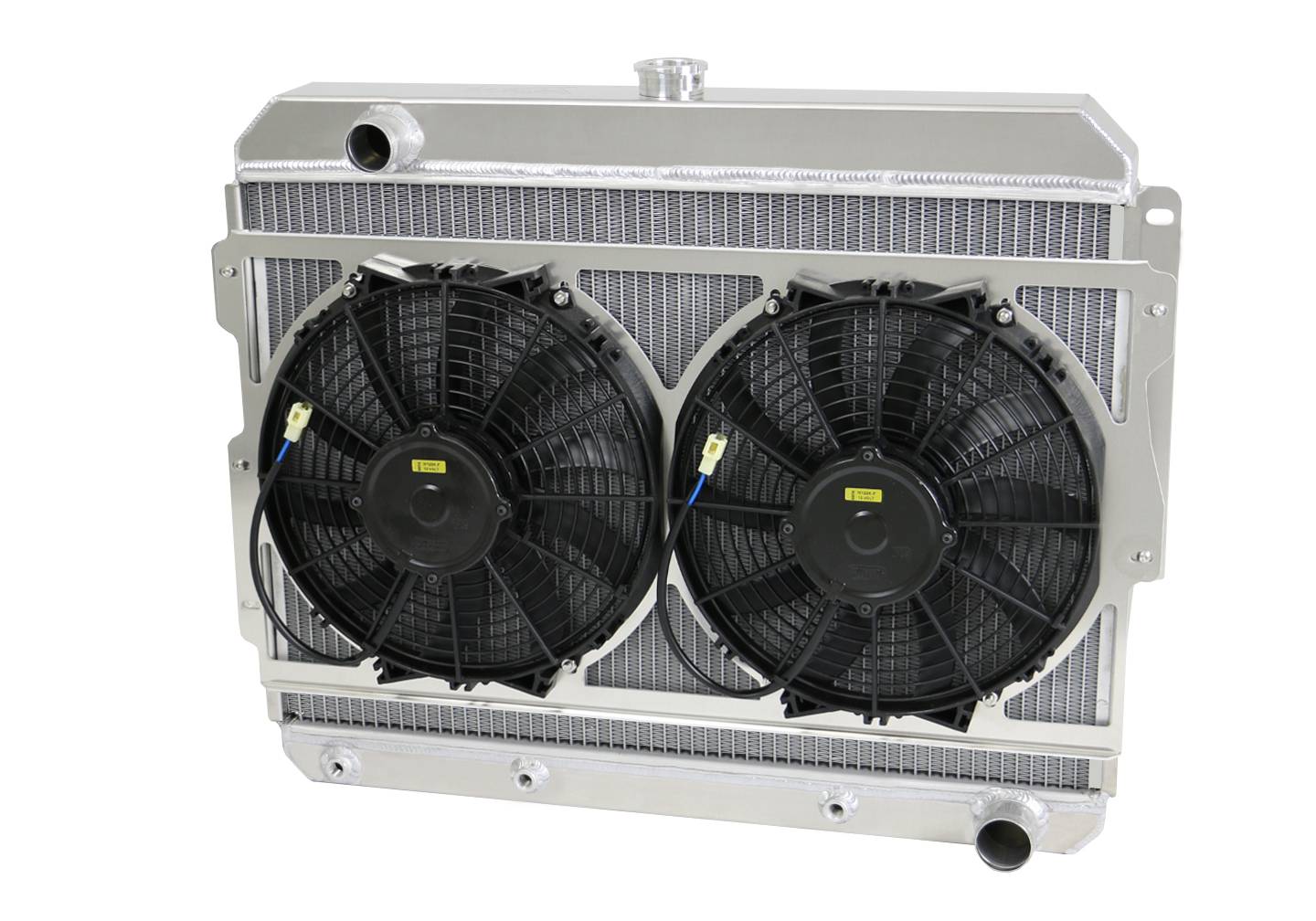 Wizard Cooling Inc - Wizard Cooling - 1966-1969 26" (S/B) Mopar Applications Aluminum Radiator (W/ Brush Fans) - 1638-113HP
