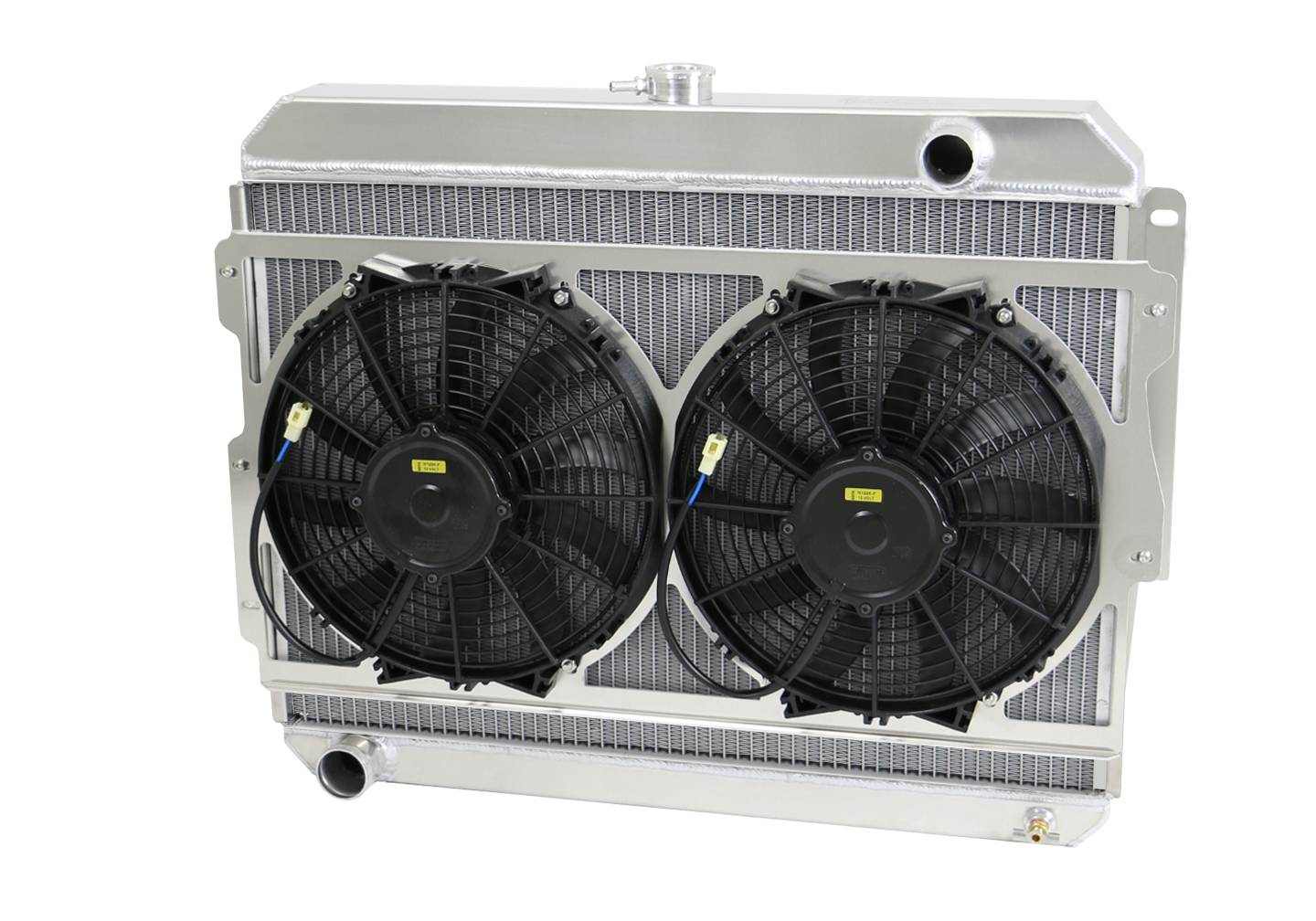 Wizard Cooling Inc - Wizard Cooling - 1966-1969 26" (B/B) Mopar Applications Aluminum Radiator (W/ Brush Fans) - 1640-103HP