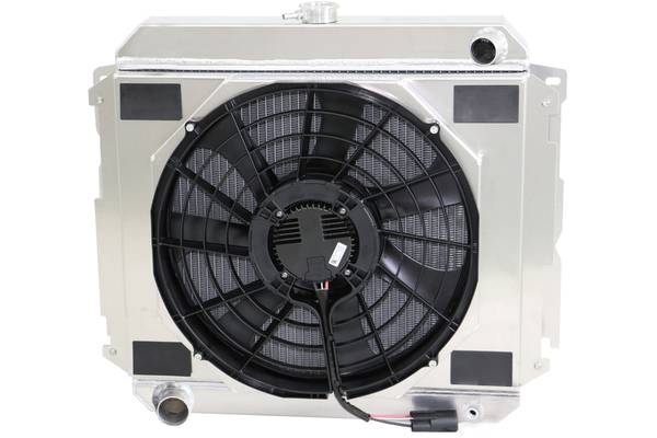 Wizard Cooling Inc - 1966-1969 Dodge Barracuda & Challenger Aluminum Radiator w/ BRUSHLESS FAN PACKAGE - 1645-208BL