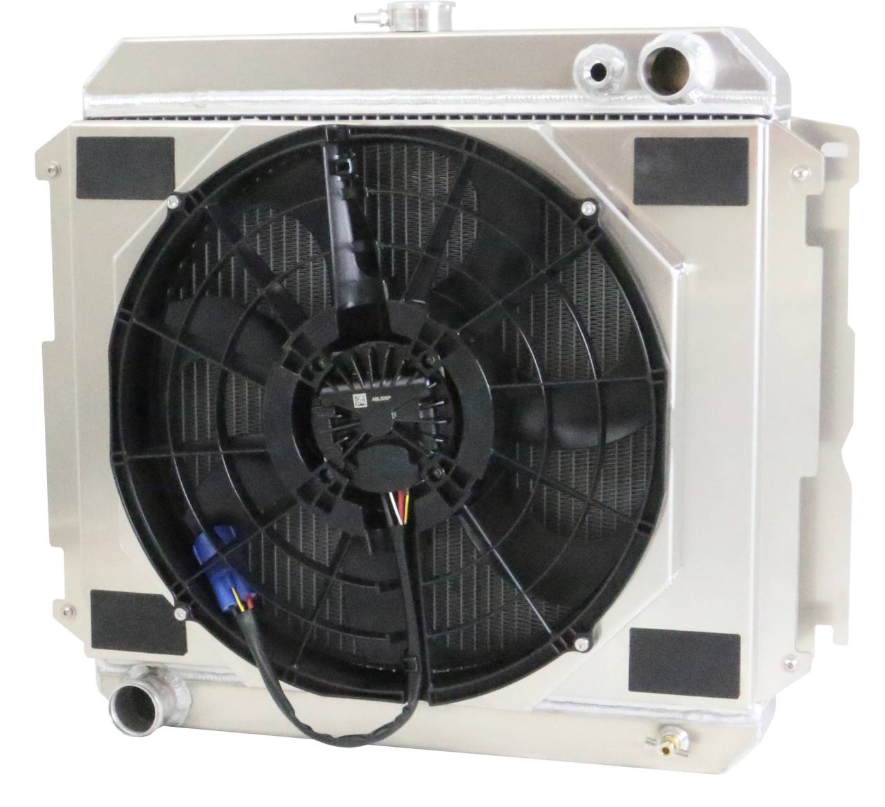 Wizard Cooling Inc - Wizard Cooling - 1970-1973 22" Mopar Applications Aluminum Radiator (W/ BRUSHLESS Fan & Shroud) - 1646-108BL