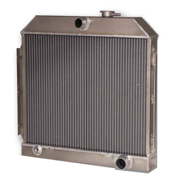 3 Row Downflow Aluminum Radiator For 1955-1957 Chevy V8 Cars Bel Air, 6 Cyl Mount