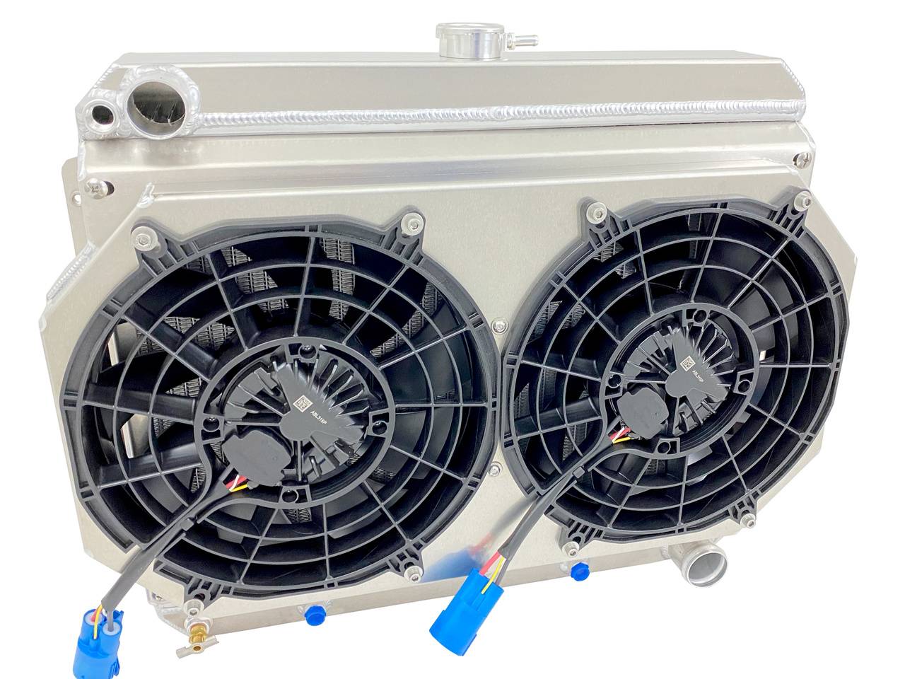 Wizard Cooling Inc - Wizard Cooling - 1962-1967 Chevrolet Nova / Chevy II Aluminum Radiator (w/ Brushless Fans) - 1673-102BL