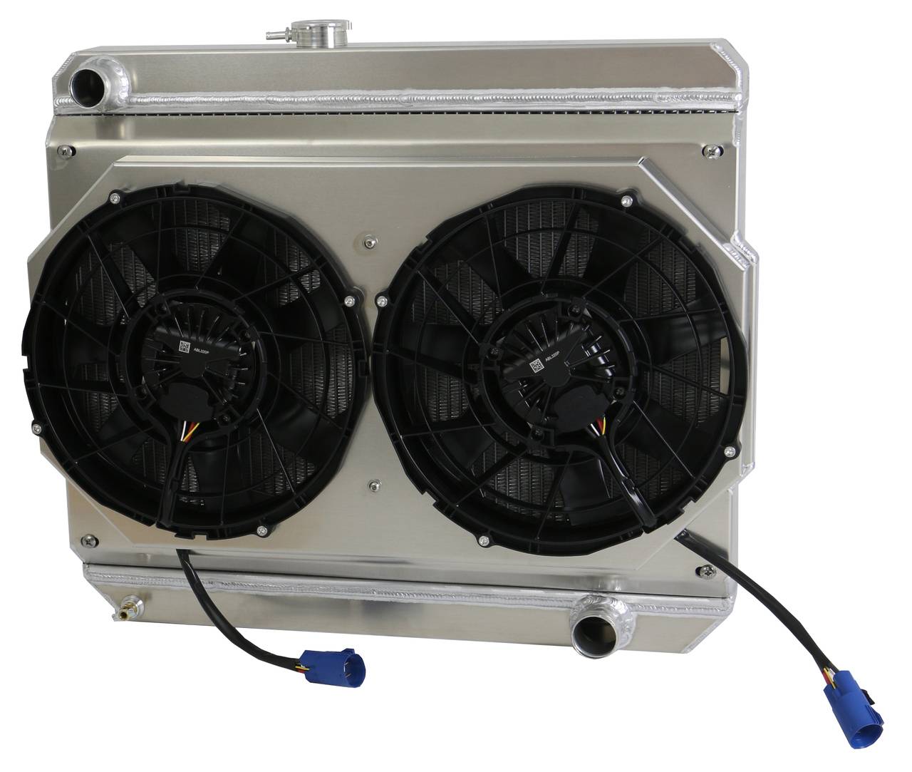 Wizard Cooling Inc - Wizard Cooling - 1966-1967 Chevrolet Bel Air/ Impala (17.5" Core, w/ Factory Air) Aluminum Radiator w/ BRUSHLESS FANS & Shroud - 27300-102BL