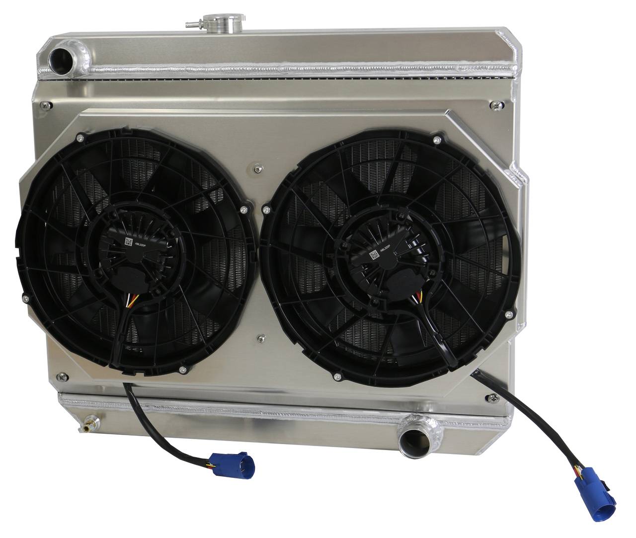 Wizard Cooling Inc - Wizard Cooling - 1966-1967 Chevrolet Bel Air/ Impala (17.5" Core, w/ Factory Air) Aluminum Radiator w/ BRUSHLESS FANS & Shroud - 27300-212BL