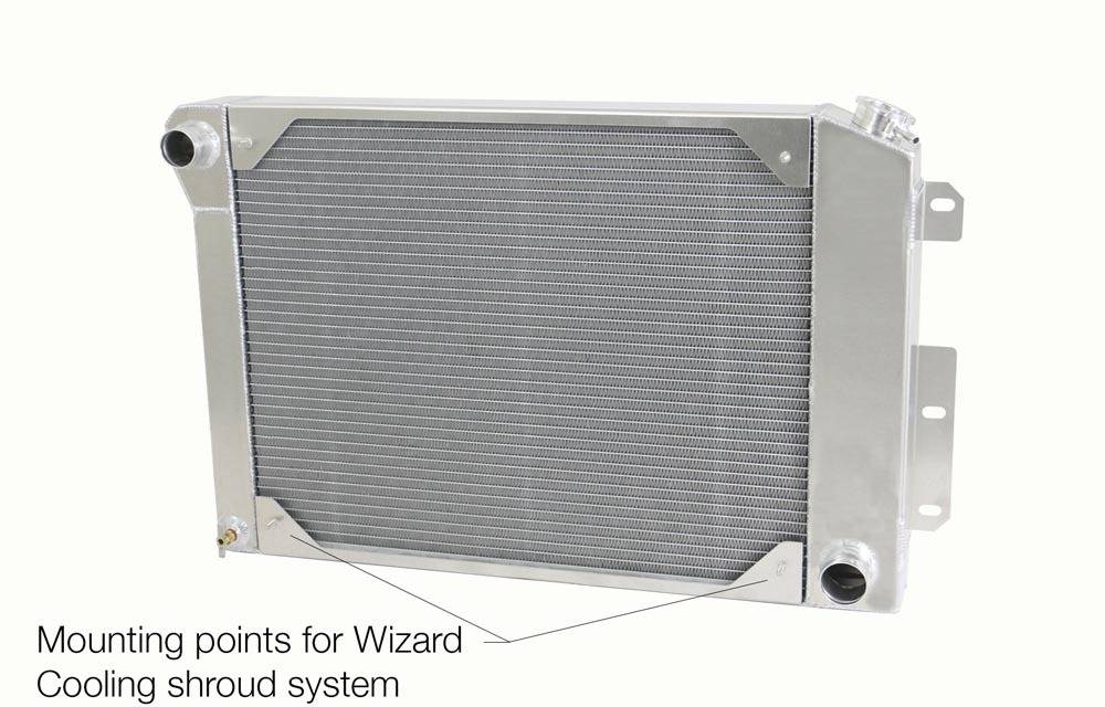 Wizard Cooling - 1967-1969 Chevrolet Camaro/ Z28/ Firebird Aluminum  Radiator (BB & SB) - 370-100