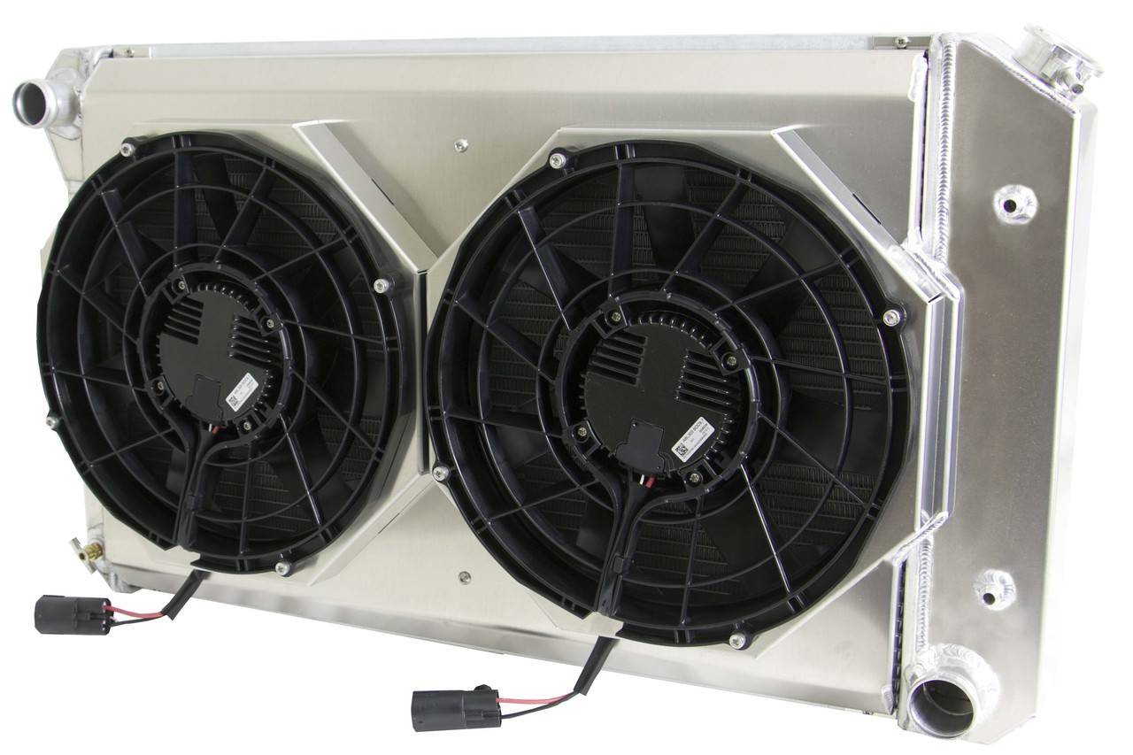 Wizard Cooling Inc - Wizard Cooling - 26.25" Various GM Applications Aluminum Radiator (BRUSHLESS Fan Option) - 562-102BL