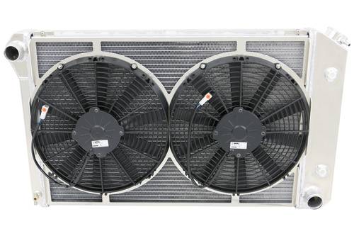 Wizard Cooling Inc - Wizard Cooling - 26.25" Various GM Applications Aluminum Radiator (Standard BRUSH Style Fans) - 562-103HP