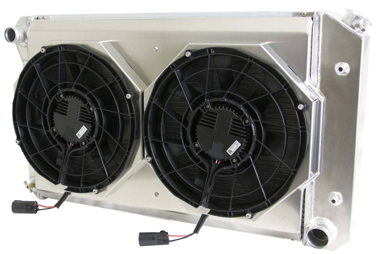 Wizard Cooling Inc - Wizard Cooling - 26.25" Various GM Applications Aluminum Radiator (BRUSHLESS Fan Option) - 562-202BL    MANUAL Tranny, Upgraded Core