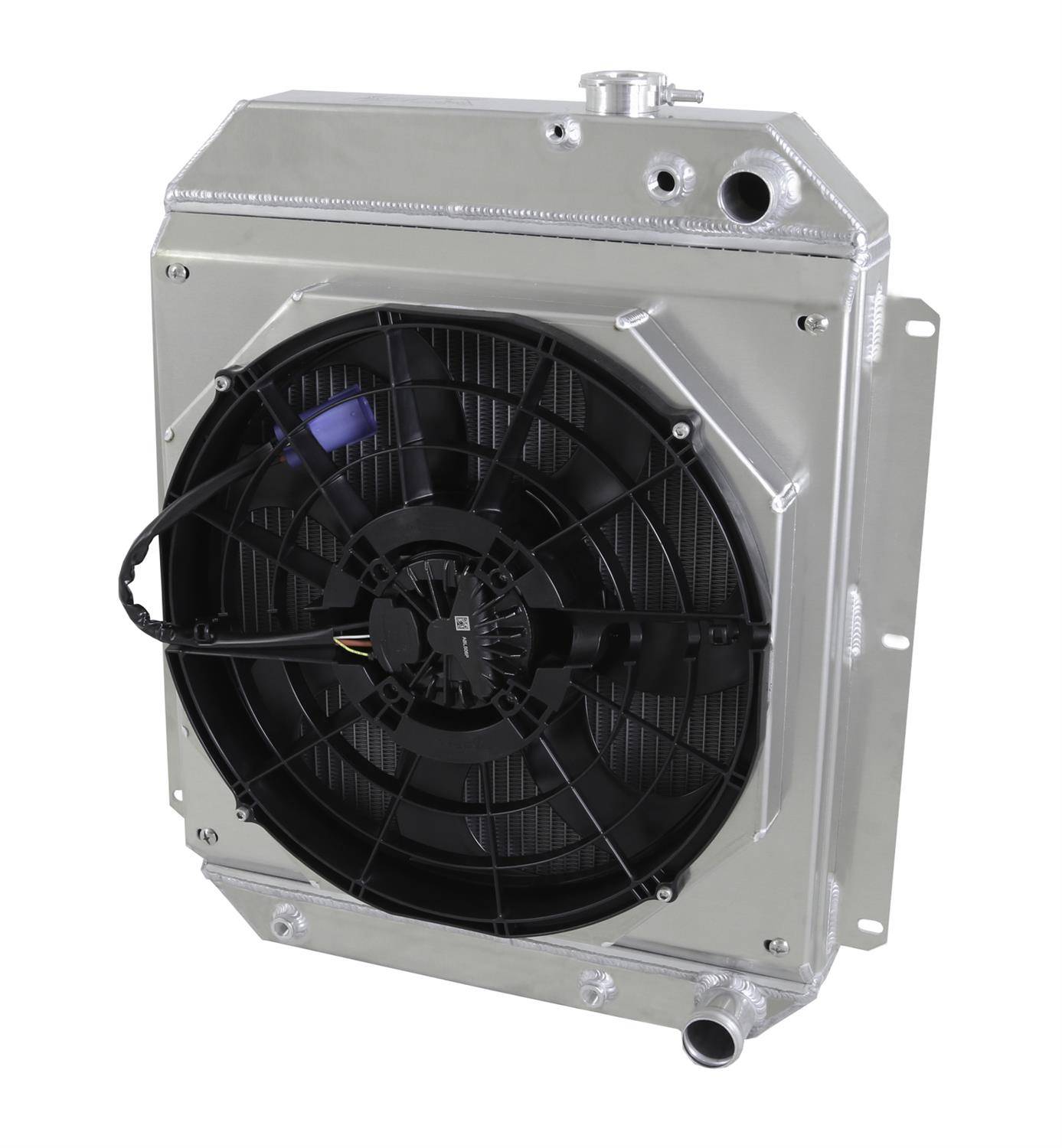 Wizard Cooling Inc - Wizard Cooling - 1947-1954 Chevrolet Trucks Custom (LS Swap) Aluminum Radiator With Brushless Fan Shroud - 80080-218LSBL