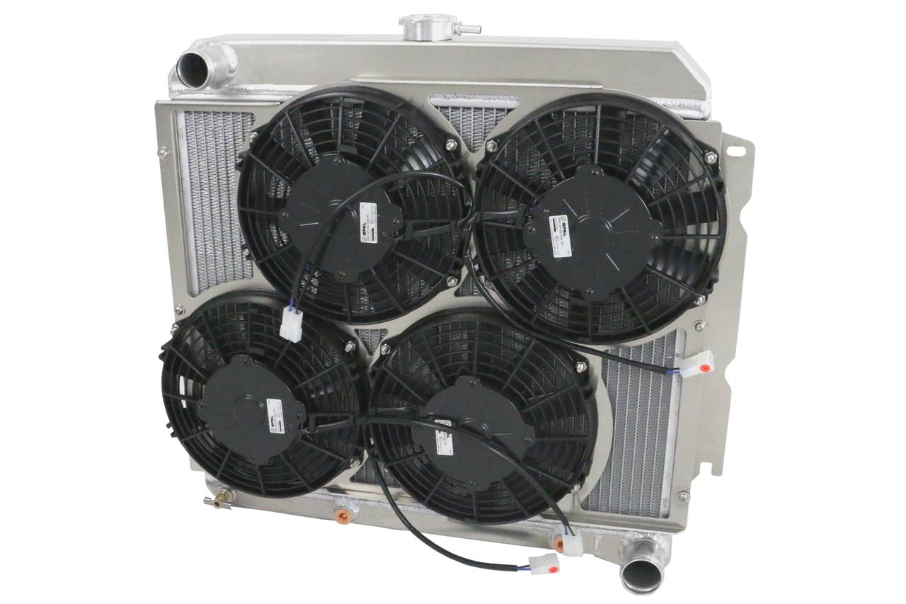 Wizard Cooling Inc - Wizard Cooling - 1966-1969 22" Core Mopar Aluminum Radiator w/ Brush Fan(s) - 1635-109LP