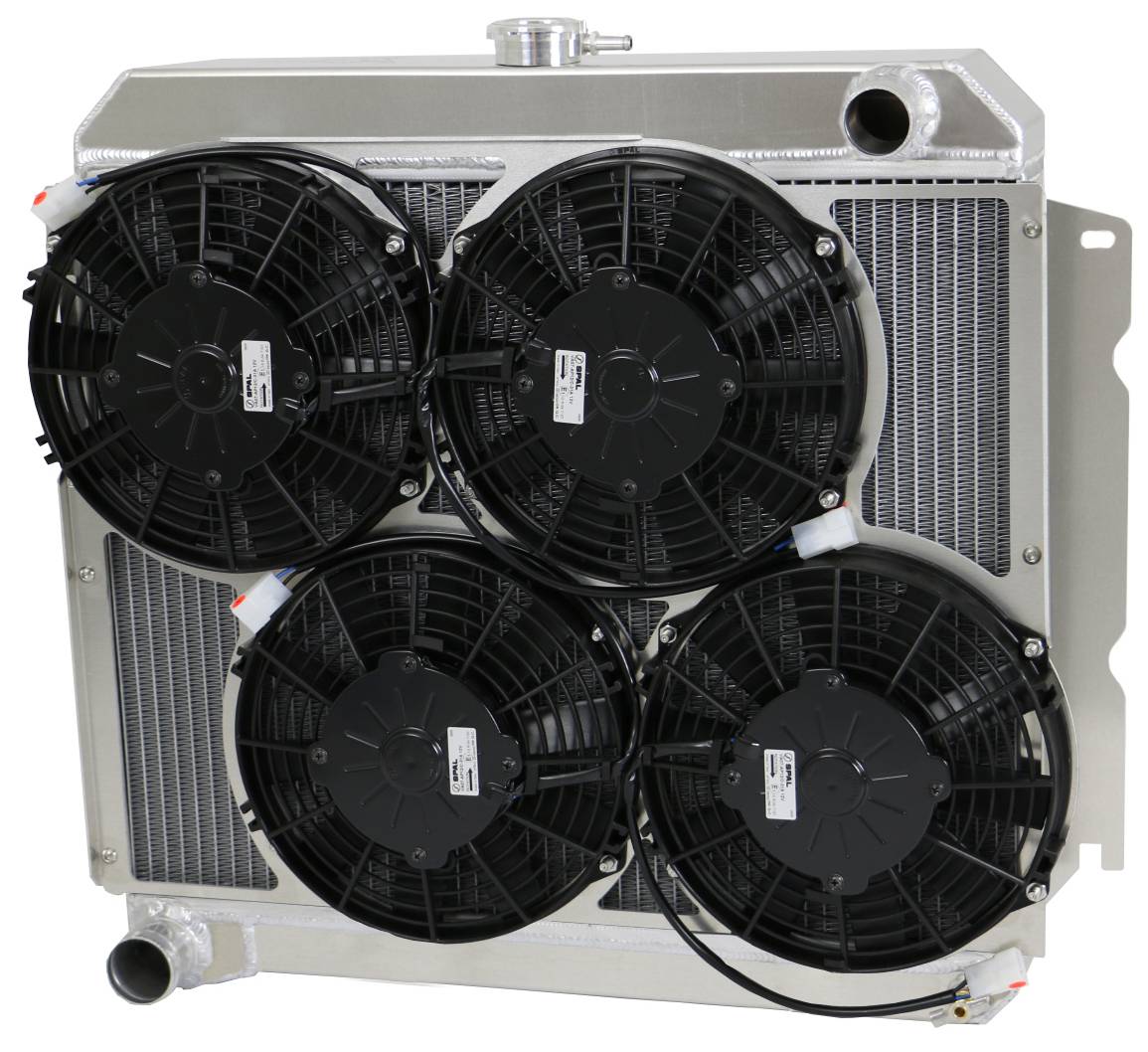 Wizard Cooling Inc - Wizard Cooling - 1966-1969 22" Core Mopar Aluminum Radiator (w/ Brush Fans) - 1636-109LP