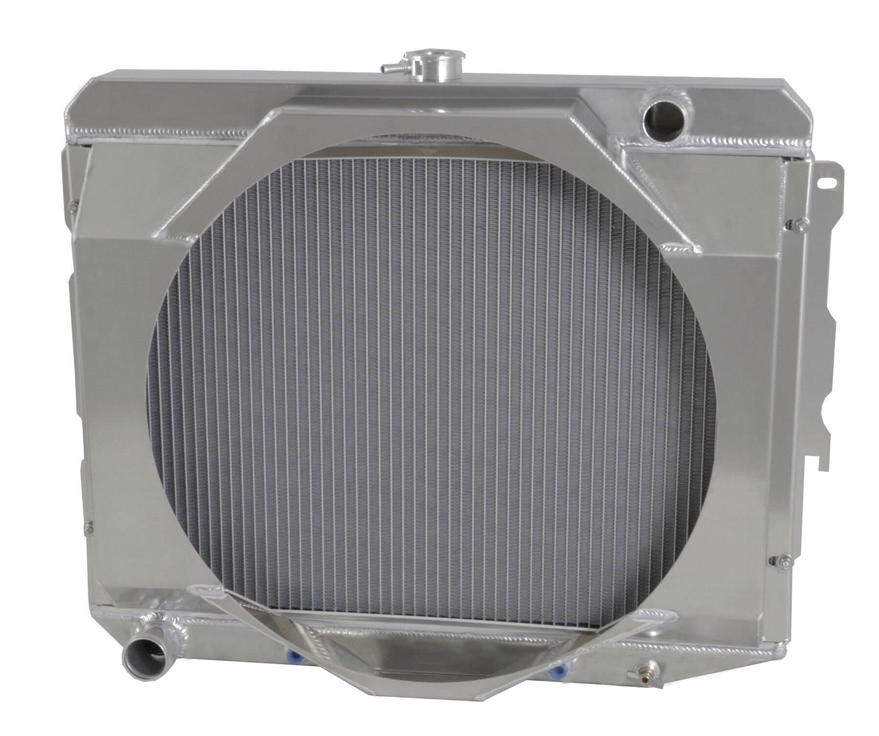 Wizard Cooling Inc - 1970-73 26" B/B Mopar Applications Aluminum Radiator (w/ OEM Style Shroud) - 375-215