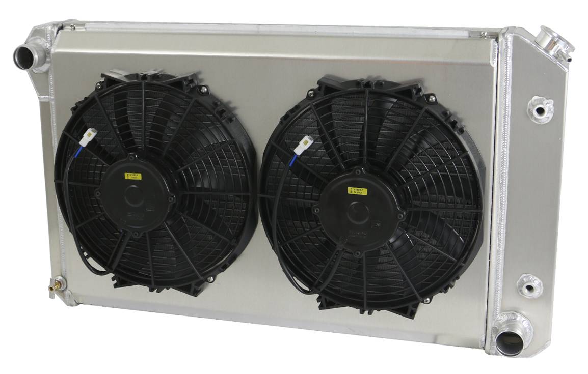 Wizard Cooling Inc - Wizard Cooling - 26.25" Various GM Applications Aluminum Radiator (Standard BRUSH Style Fans) - 562-112MD