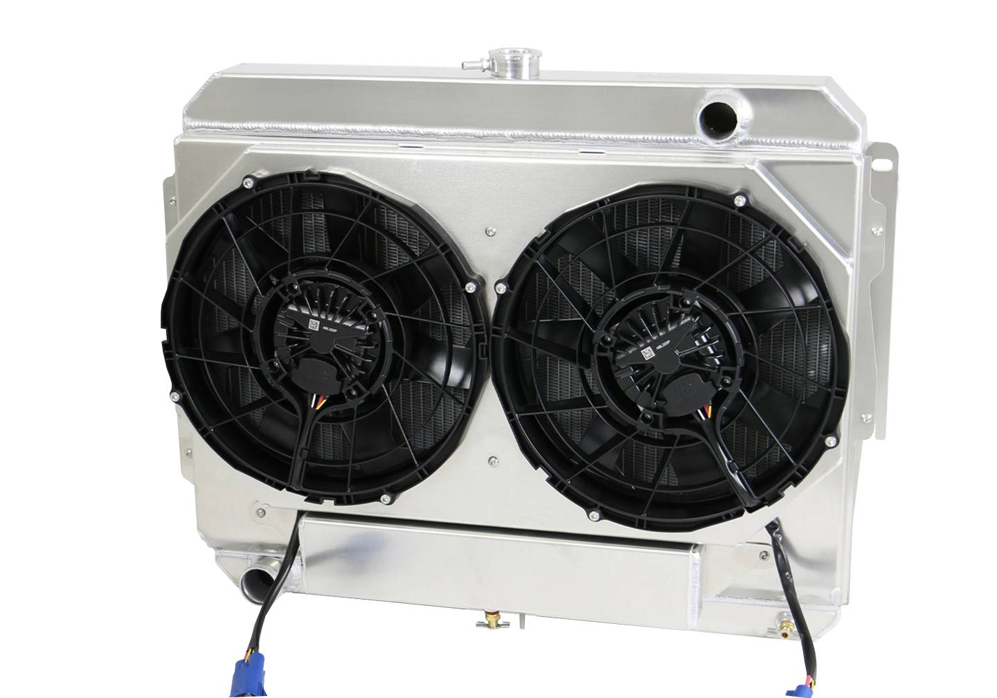 Wizard Cooling Inc - Wizard Cooling - 1966-1969 26" (B/B) Mopar Applications Aluminum Radiator (w/ BRUSHLESS FAN PACKAGE) - 1640-102BLX