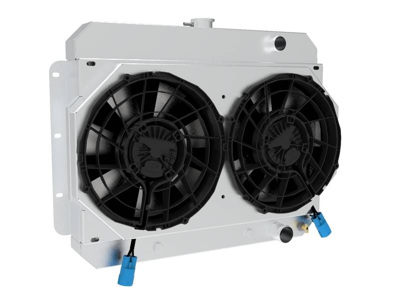 Wizard Cooling Inc - 1959-1960 Chevrolet Bel Air/ Impala (15.5" Core) w/ Brushless Fans - 281-212BL