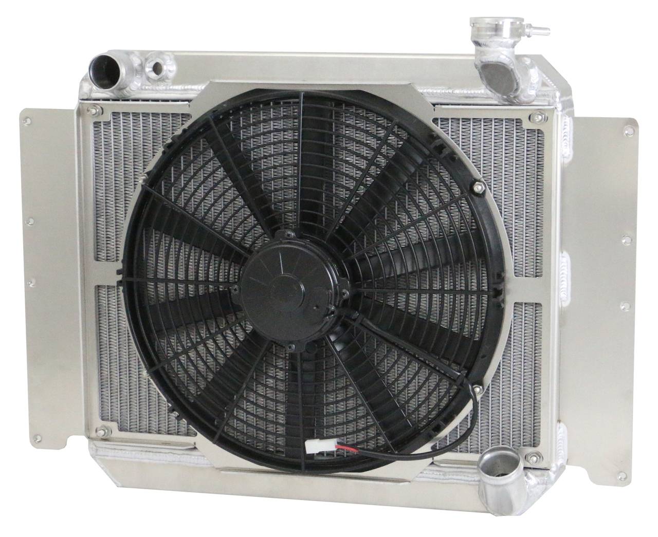 Wizard Cooling Inc - Wizard Cooling - 1955-1960 Chevrolet Corvette Aluminum Radiator (W/ Standard Brush Fans) - 1653-211MD