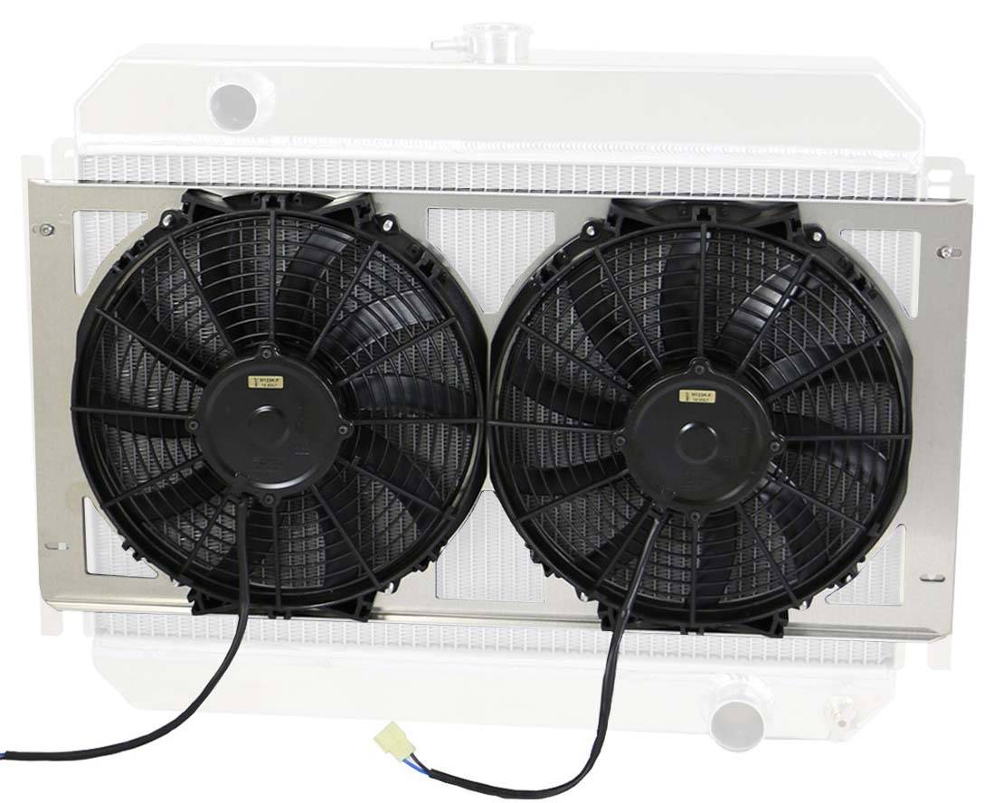 Wizard Cooling Inc - 1964-1967 Bel Air/ Impala/ Chevelle/ Malibu/Monte Carlo/ El Camino (BRACKET w/ LOW PROFILE FANS) - 289-003LP