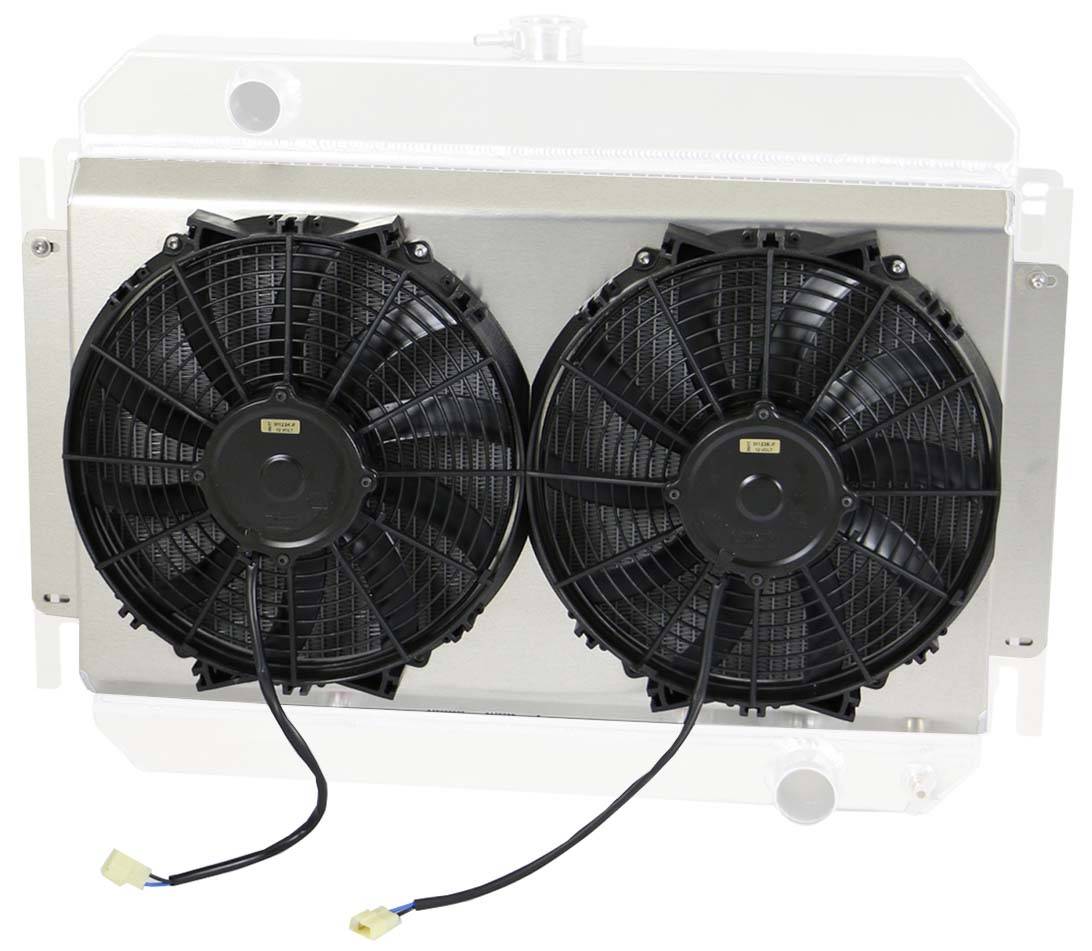 Wizard Cooling Inc - 1964-1967 Bel Air/ Impala/ Chevelle/ Malibu/Monte Carlo/ El Camino (SHROUD w/ MEDIUM DUTY FANS) - 289-002MD