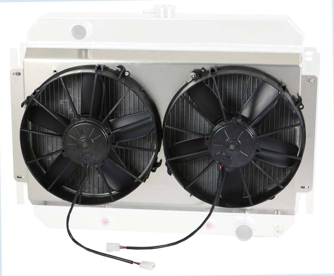 Wizard Cooling Inc - 1964-1967 Bel Air/ Impala/ Chevelle/ Malibu/Monte Carlo/ El Camino (SHROUD w/ PADDLE BLADE FANS) - 289-002PD